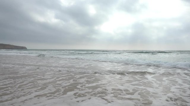 Atlantic coast. Video recorded on a Sony camera with a frequency of 250 frames per second (S-Log2). S-Log2 is a gamma curve that keeps the image flat for grading.