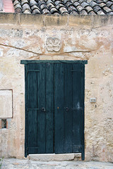 Old door in Matera, Basilicata, Italy 