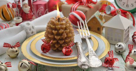 Festive dishes and decorations
