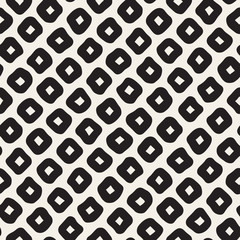 Vector Seamless Black and White Hand Drawn Rhombus Pattern