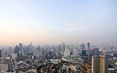 Bangkok city bird eye's view