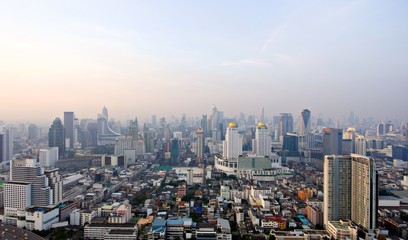 Bangkok city bird eye's view