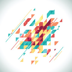 Abstract colored geometric theme. Flat modern mosaic. Busines th