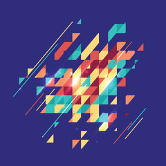 Abstract colored geometric theme. Flat modern mosaic. Busines th