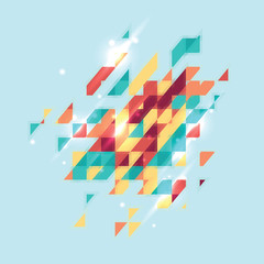 Abstract colored geometric theme. Flat modern mosaic. Busines th