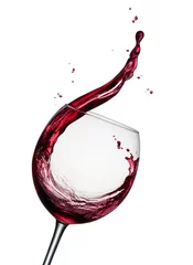 Crédence de cuisine en verre imprimé Vin éclaboussures de vin rouge