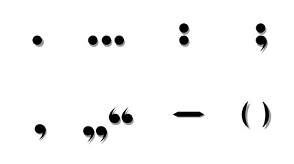 Black punctuation marks. Vector illustration