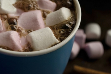 Cocoa with marshmallows and cinnamon