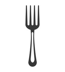 silhouette fork steel kitchen graphic icon vector illustration eps 10