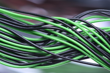 Closeup of Electric Cables