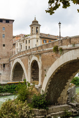 Fototapeta premium One of the bridges over Tiber river in Rome, Lazio region, Italy.