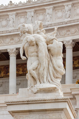 Statue of Vittoriano palace in Rome, Lazio region, Italy.