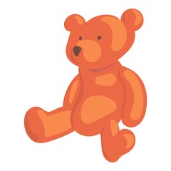 Teddy bear icon. Cartoon illustration of teddy bear vector icon for web