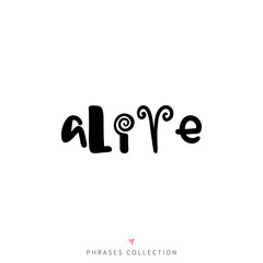 Vector hand drawn lettering poster