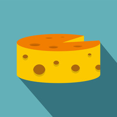 Cheese icon. Flat illustration of cheese vector icon for web