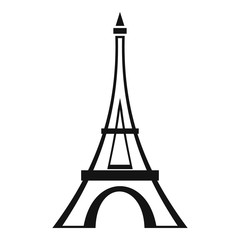 Eiffel tower icon. Simple illustration of eiffel tower vector icon for web