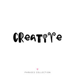 Vector hand drawn lettering poster