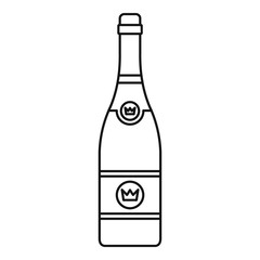 Champagne icon. Outline illustration of champagne vector icon for web