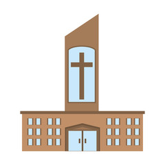 catholic church building icon design vector illustration eps 10
