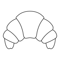Obraz premium Croissant icon. Outline illustration of croissant vector icon for web