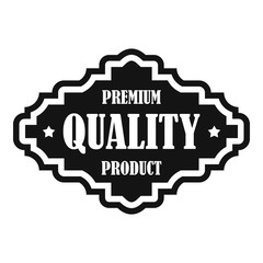 Premium quality product label icon. Simple illustration of premium quality product label vector icon for web