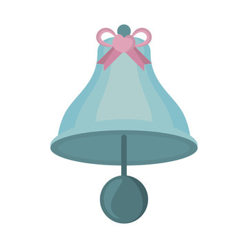 gray bell ribbon wedding icon vector illustration eps 10