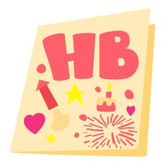 Postcard icon. Cartoon illustration of postcard vector icon for web