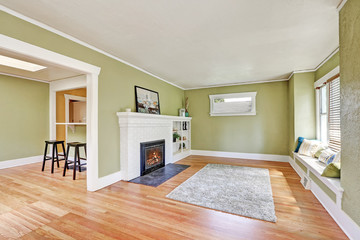 Living room interior design of craftsman house
