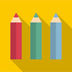 Pencils icon. Flat illustration of pencils vector icon for web