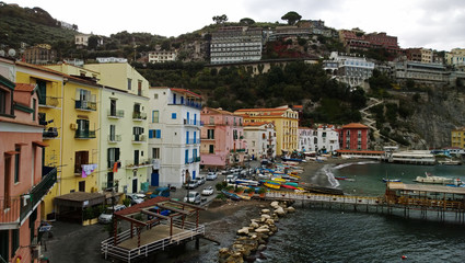 Fototapeta na wymiar View of the beach of Sorrento