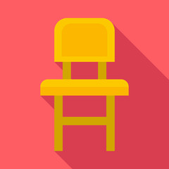 Chair icon. Flat illustration of chair vector icon for web