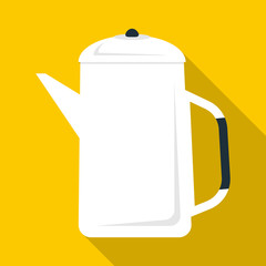 Coffee pot icon. Flat illustration of coffee pot vector icon for web