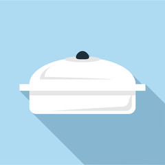Big pan icon. Flat illustration of big pan vector icon for web