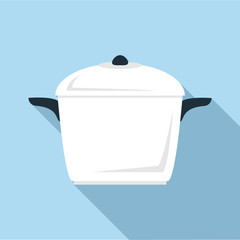 Square pan icon. Flat illustration of square pan vector icon for web