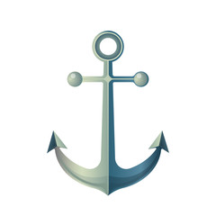 Anchor Isolated on White. Made of Metal Device