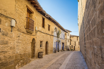 Cobblestoned street in the historical center of Valderrobres