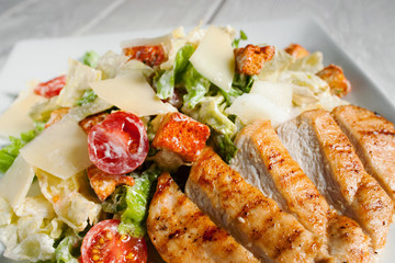 Caesar Salad Dining Side Dish Vegetable Appetizer Mediterranean Cuisine Concept