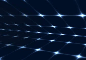 Abstract technology background with blue shining light