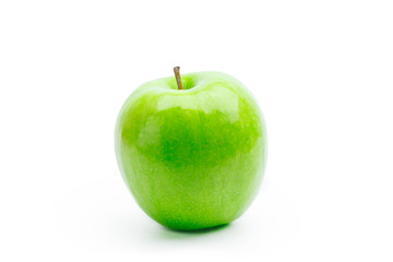 Perfect Fresh Green Apple Isolated on White Background