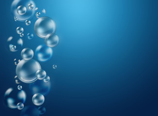 air bubbles under water, nature background