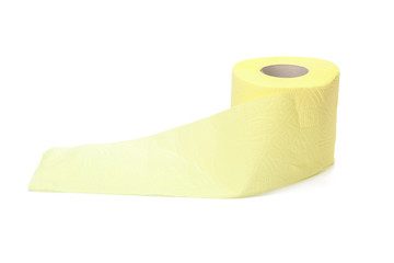 toilet paper isolated on white background