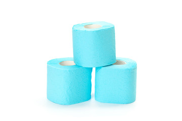 toilet paper isolated on white background