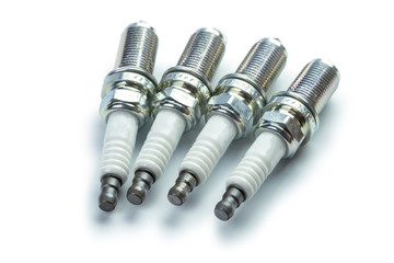spark plugs isolated on white