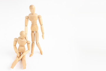 デッサン人形　落ち込む