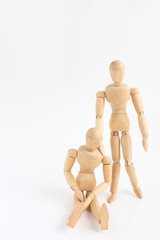 デッサン人形　落ち込む