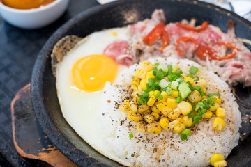 BBQ beef pepper rice
