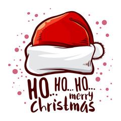 Christmas Greetings With Santa Claus Hat - 127898531