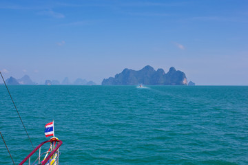 landscape view of the sea island / A landscape view of the sea island looking from tourist ship in Thailand Phuket 