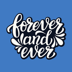 Forever and ever. Wedding typography