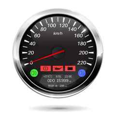 Speedometer on car computer
